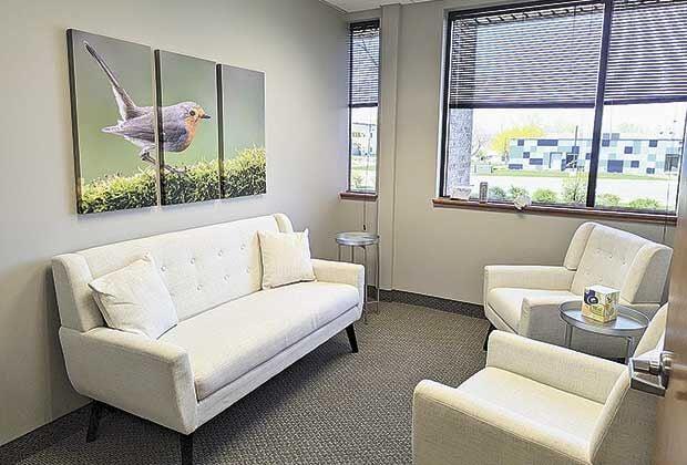 A calm room at the Mindful Innovations office